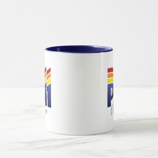 Regenbogen-Logo PS11-Schule Tasse (Zentrum)