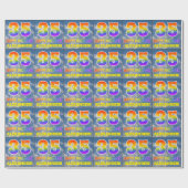 Regenbogen-Look "35" & "HAPPY BIRTHDAY", Wolken, H Geschenkpapier (Flach)