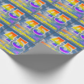 Regenbogen-Look "45" & "HAPPY BIRTHDAY", Wolken, H Geschenkpapier (Ecke)