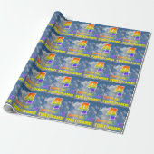 Regenbogen-Look "4" & "HAPPY BIRTHDAY", Wolken, Hi Geschenkpapier (Ungerollt)