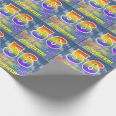 Regenbogen-Look "56" & "HAPPY BIRTHDAY", Wolken, H Geschenkpapier (Ecke)