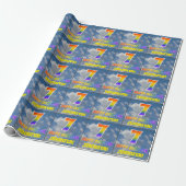 Regenbogen-Look "7" & "HAPPY BIRTHDAY", Wolken, Hi Geschenkpapier (Ungerollt)