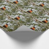 REGENBOGEN LORIKEET IM BAUM QUEENSLAND AUSTRALIEN GESCHENKPAPIER (Ecke)
