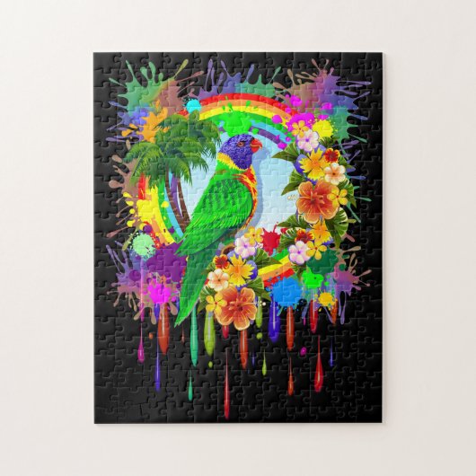 Regenbogen Lorikeet Papagei Photo_Puzzle Puzzle (Vertikal)