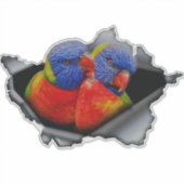 Regenbogen-Lorikeet-Papageien-Aufkleber – Lebendig Aufkleber (Vorderseite)