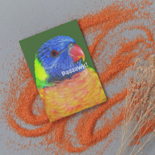 Regenbogen-Lorikeet-Papageien-Foto-Vatertagskarte Karte
