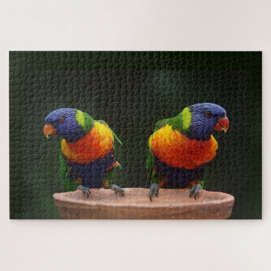 Regenbogen Lorikeet Papageien Puzzle (Horizontal)