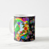 Regenbogen Lorikeet Papageien-Tassen Kaffeetasse (Vorderseite Links)