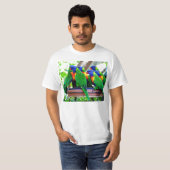 Regenbogen Lorikeets T-Shirt (Vorne ganz)