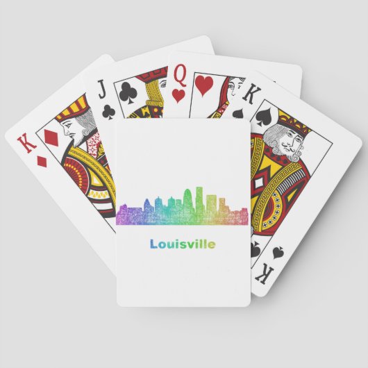 Regenbogen-Louisville-Skyline Spielkarten (Rückseite)