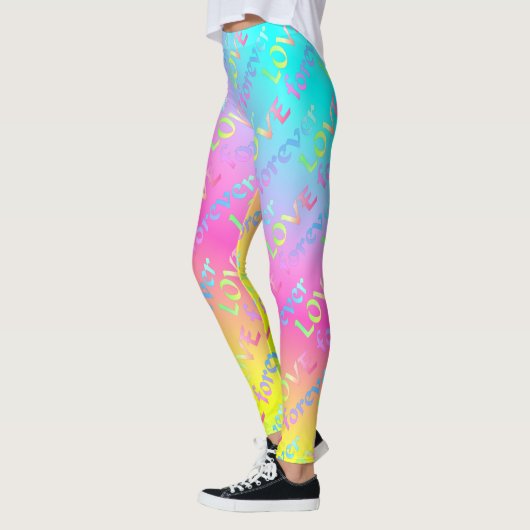 Regenbogen Love forever Leggings (Links)