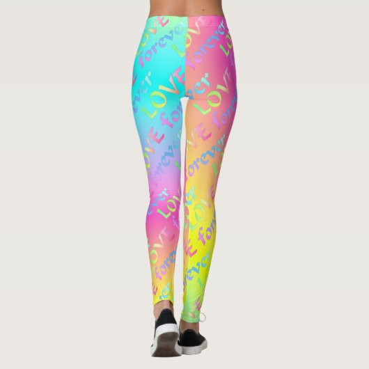 Regenbogen Love forever Leggings (Rückseite)