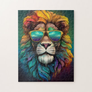 🧩 Regenbogen-Löwe-Jigsaw-Puzzle Puzzle