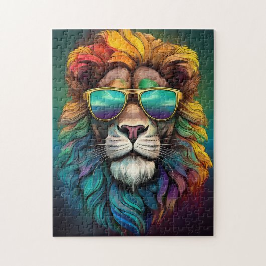 🧩 Regenbogen-Löwe-Jigsaw-Puzzle Puzzle (Vertikal)