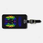 Regenbogen-Löwe kundengerecht Gepäckanhänger (Vorderseite horizontal)