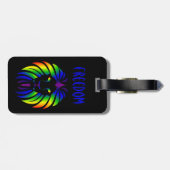 Regenbogen-Löwe kundengerecht Gepäckanhänger (Rückseite horizontal)