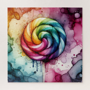 Regenbogen-Lutscher-Alkohol-Tinte Puzzle