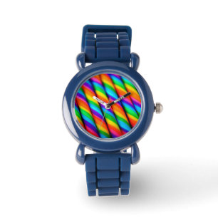 Regenbogen-Lutscher-Uhr Armbanduhr
