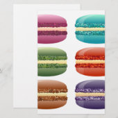 Regenbogen-Macarons Briefpapier (Vorne/Hinten)
