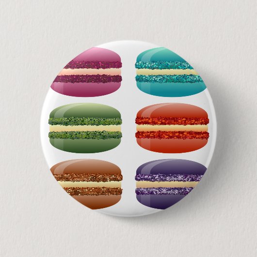 Regenbogen-Macarons Button (Vorderseite)