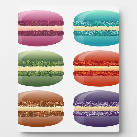 Regenbogen-Macarons Fotoplatte (Vorderseite)