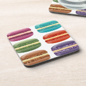 Regenbogen-Macarons Getränkeuntersetzer (Linke Seite)