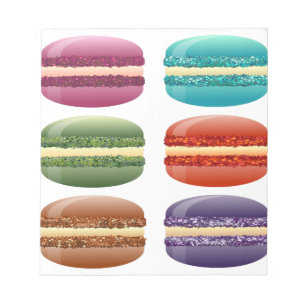Regenbogen-Macarons Notizblock