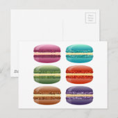 Regenbogen-Macarons Postkarte (Vorne/Hinten)