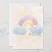 Regenbogen-Mädchen 7. Geburtstagseinladung Einladung (Rückseite)