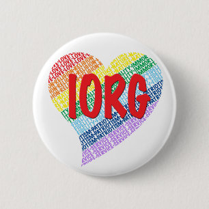 Regenbogen-Mädchen-Knopf Button