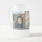 Regenbogen-Mädchen Mattglas Bierglas (Vorderseite Links)