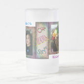 Regenbogen-Mädchen Mattglas Bierglas (Mittel)