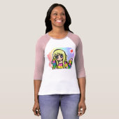 Regenbogen-Mädchen T-Shirt (Vorne ganz)