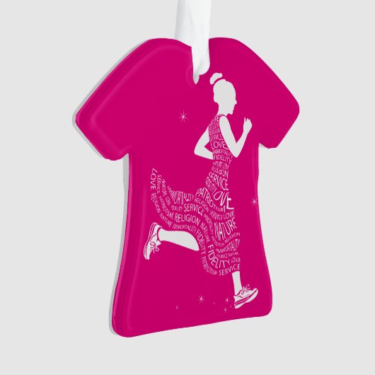 Regenbogen-Mädchen-Weihnachten verziert | Ornament (Vorderseite)