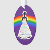 Regenbogen-Mädchen-Weihnachtsverzierungen, Ornament (Vorderseite)