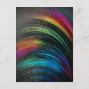 Regenbogen magisch vereint postkarte