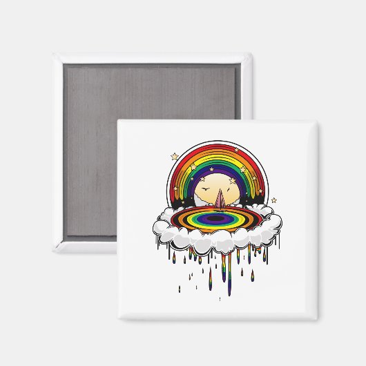 Regenbogen Magnet (Vorderseite/Rückseite)