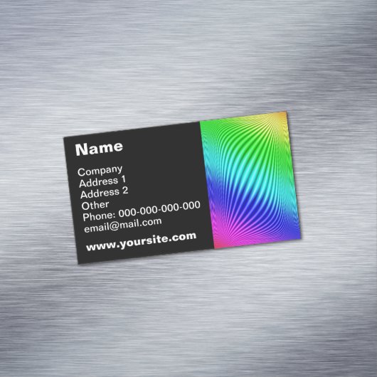 Regenbogen Magnetische Visitenkarte (Beispiel)