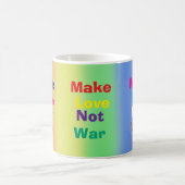Regenbogen Make Love not war Tasse. Kaffeetasse (Mittel)