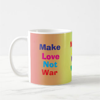 Regenbogen Make Love not war Tasse. Kaffeetasse