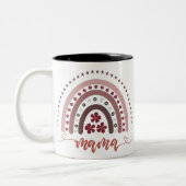 Regenbogen-Mama Grafik Retro-Design Tasse (Links)