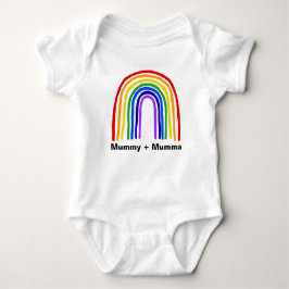 Regenbogen-Mama + Mumma Babybodysuit Baby Strampler