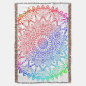 Regenbogen-Mandala Decke (Vorderseite Vertikal)