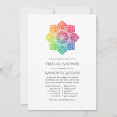 Regenbogen-Mandala-Inder-Virtual-Shower Einladung (Vorderseite)