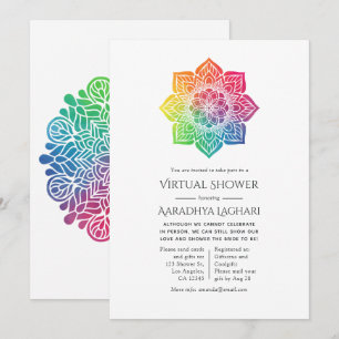 Regenbogen-Mandala-Inder-Virtual-Shower Einladung