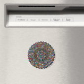 Regenbogen-Mandala-Indisch Magnet (In Situ (Geschirrspüler))