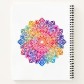 Regenbogen-Mandala Indisch Notizblock (Rückseite)