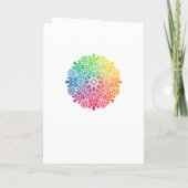 Regenbogen-Mandala indische Hochzeit Programm (Rückseite)