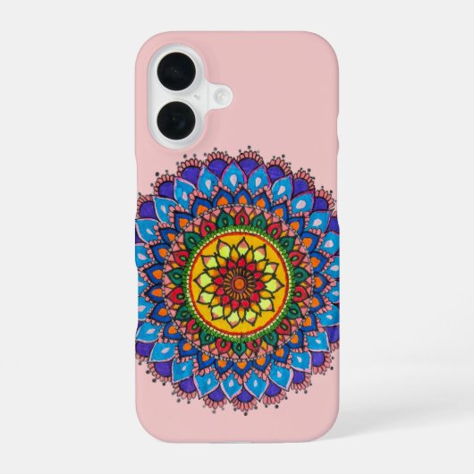 Regenbogen-Mandala-iPhone16-Hülle iPhone 16 Hülle (Rückseite)