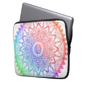 Regenbogen-Mandala Laptopschutzhülle (Vorderseite Links)